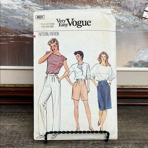 Vtg Vogue Pattern Pant Patterns Size 12-16